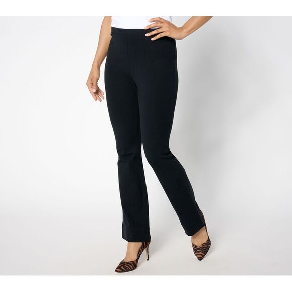 Women with Control Women's Pants Sz XL Regular Knit Flare Pant Black A652834 - Picture 1 of 4